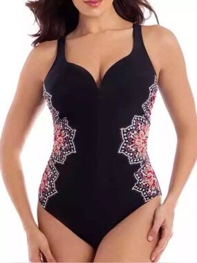 Miraclesuit‎ Women's Mandala Temptress One Piece Swimsuit size 16 NWT